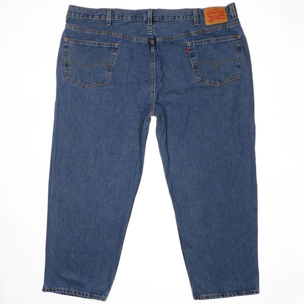 Levis 550 Jeans Mens Size 52x30 Measures 49x28 Blue Straight Leg Cotton Denim - Picture 4 of 13